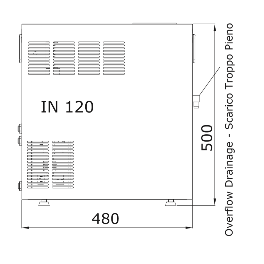 C 120 IN - LATERAL VIEW - DIMENSIONS